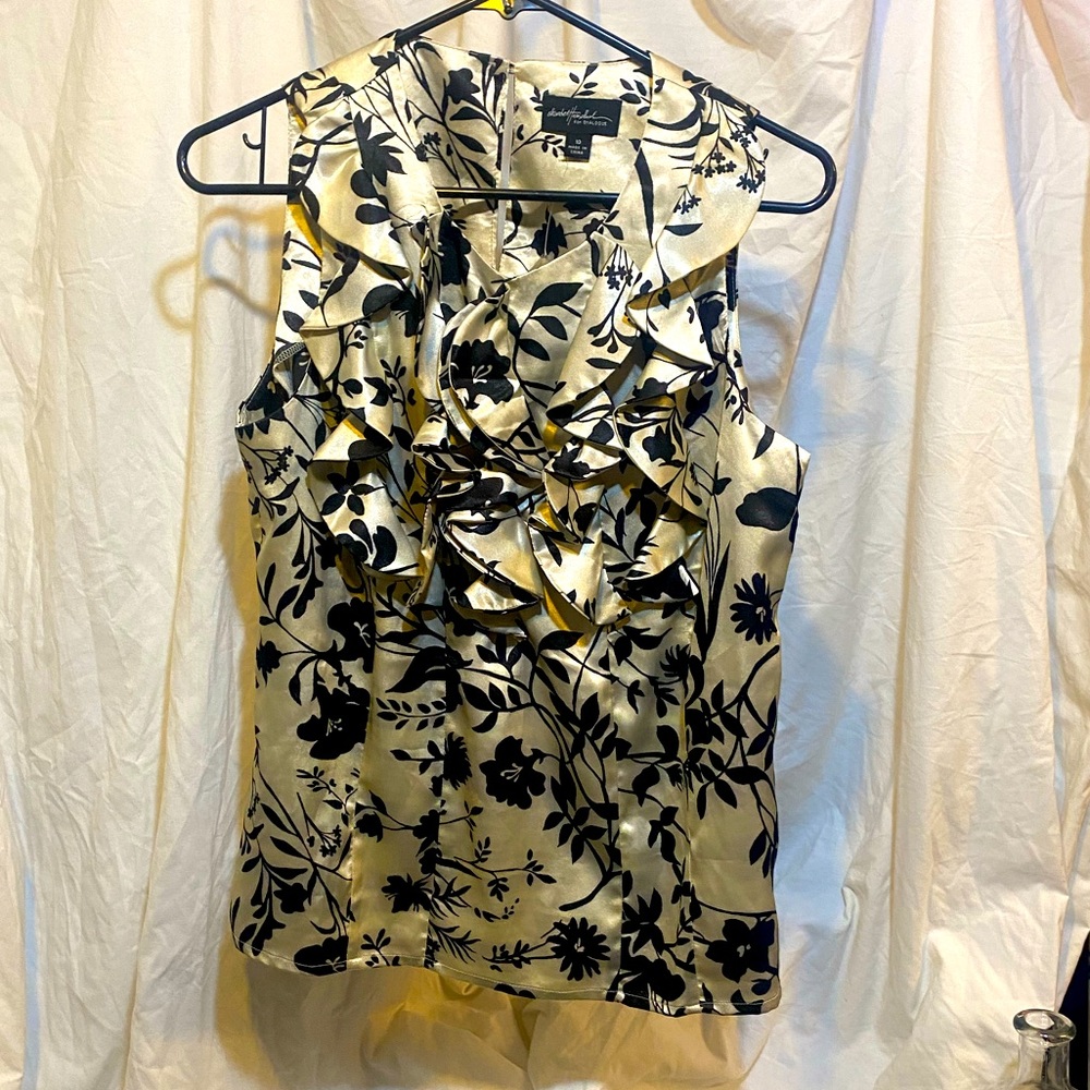 Dialogue silk ruffle blouse size 10